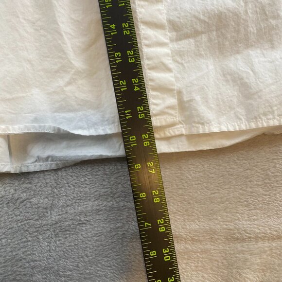 Beachlunchlounge Womens White Button-Up Shirt Small Boho Floral Embroidery - Picture 3 of 7